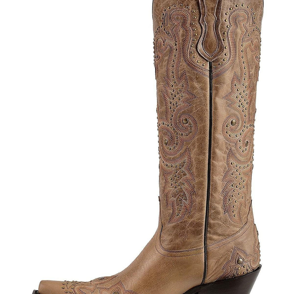 
                  
                    Alternate Side Profile of Corral Boots Women's Bone Studded Snip Toe Western Boot
                  
                