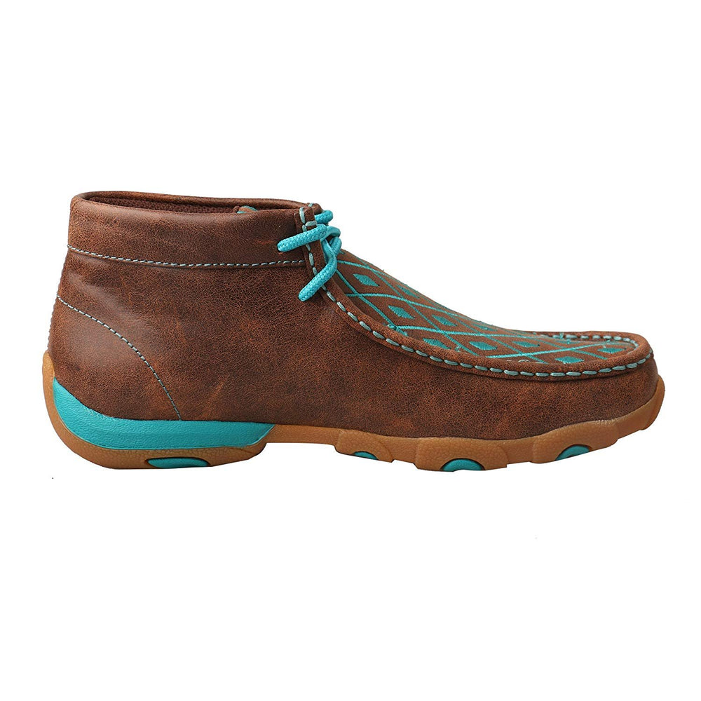 
                  
                    Alternate Side of Twisted X Women's Chukka Driving Moc in Brown/Turquoise
                  
                