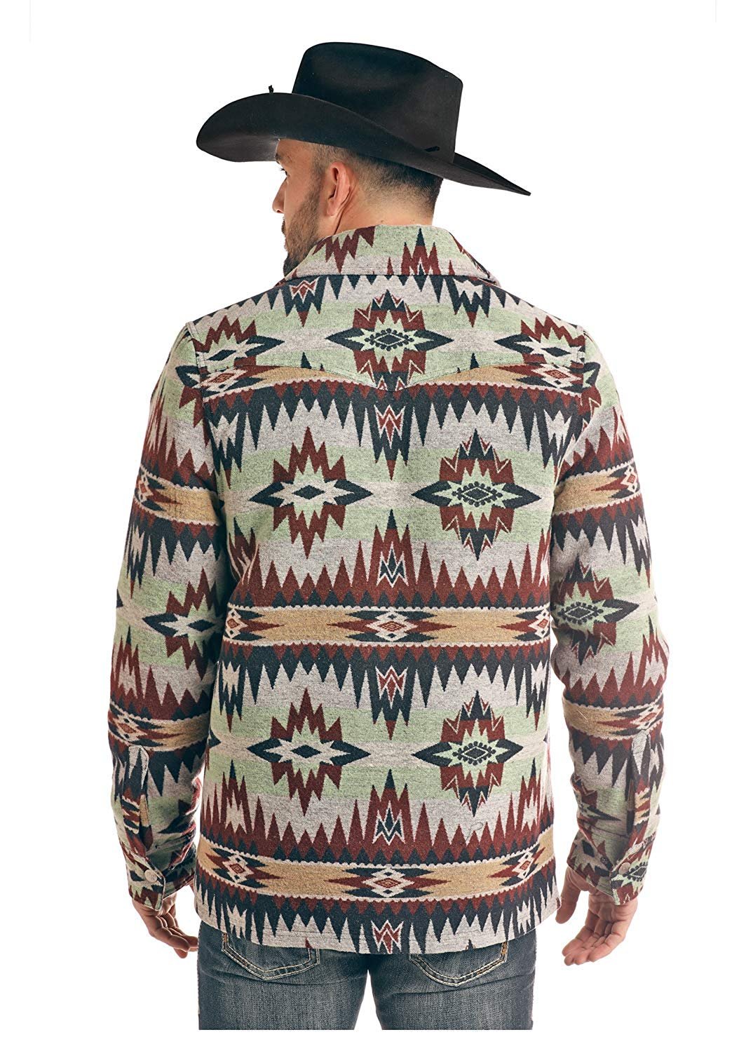 Mens aztec print commander wool jacket discount