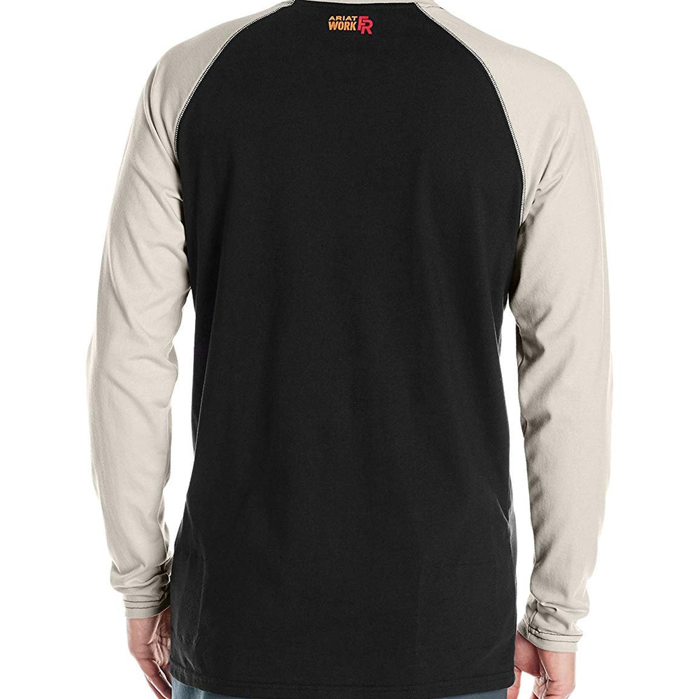 
                  
                    Back of Ariat Men's FR Baseball Long Sleeve Shirt
                  
                