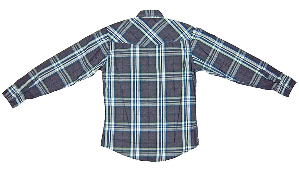 
                  
                    Men's Wrangler 20X Western Plaid Shirt Back
                  
                