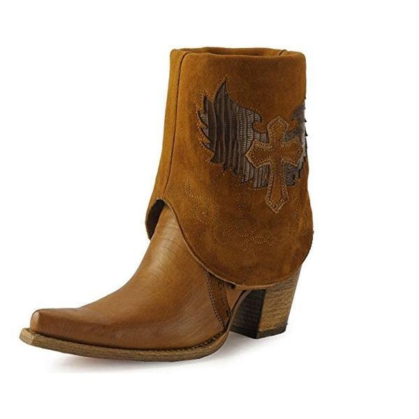 
                  
                    Corral Boots Women's Lizard Cuffed Snip Toe Western Boot, Cuffed Style, Side Angled Profile
                  
                