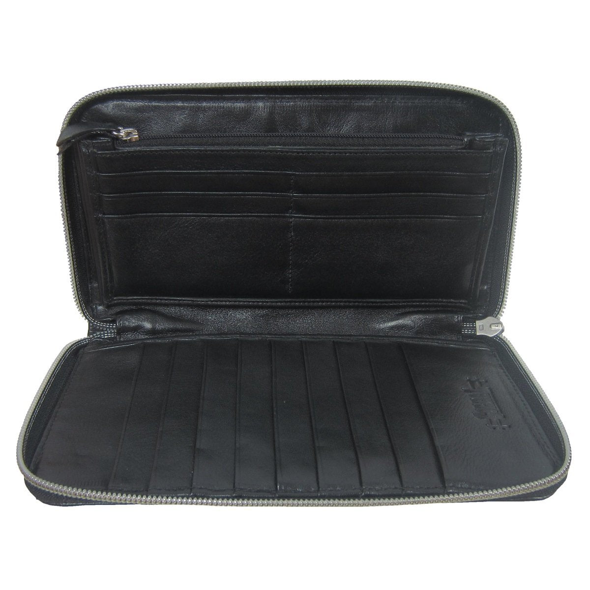Horizontal Interior of Corral Boots Teju Lizard and Python Patchwork Leather Wallet