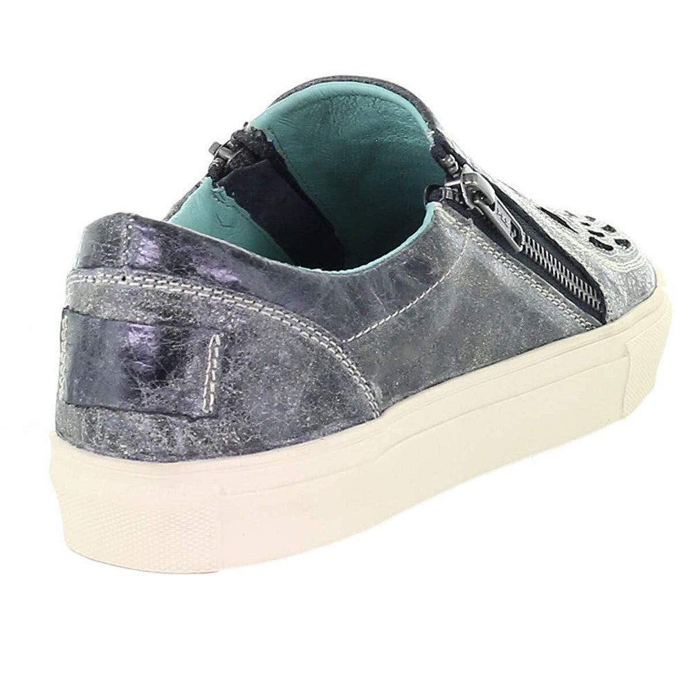
                  
                    Side Back View of Corral Boots Women's Wings and Cross Gray Sneaker
                  
                