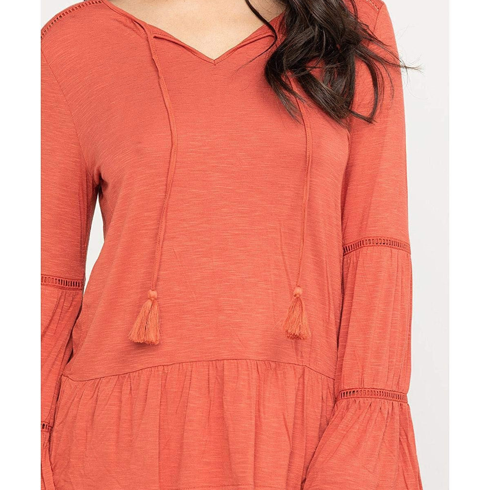 
                  
                    Front Details of Women's Wrangler Tiered Peasant Top
                  
                