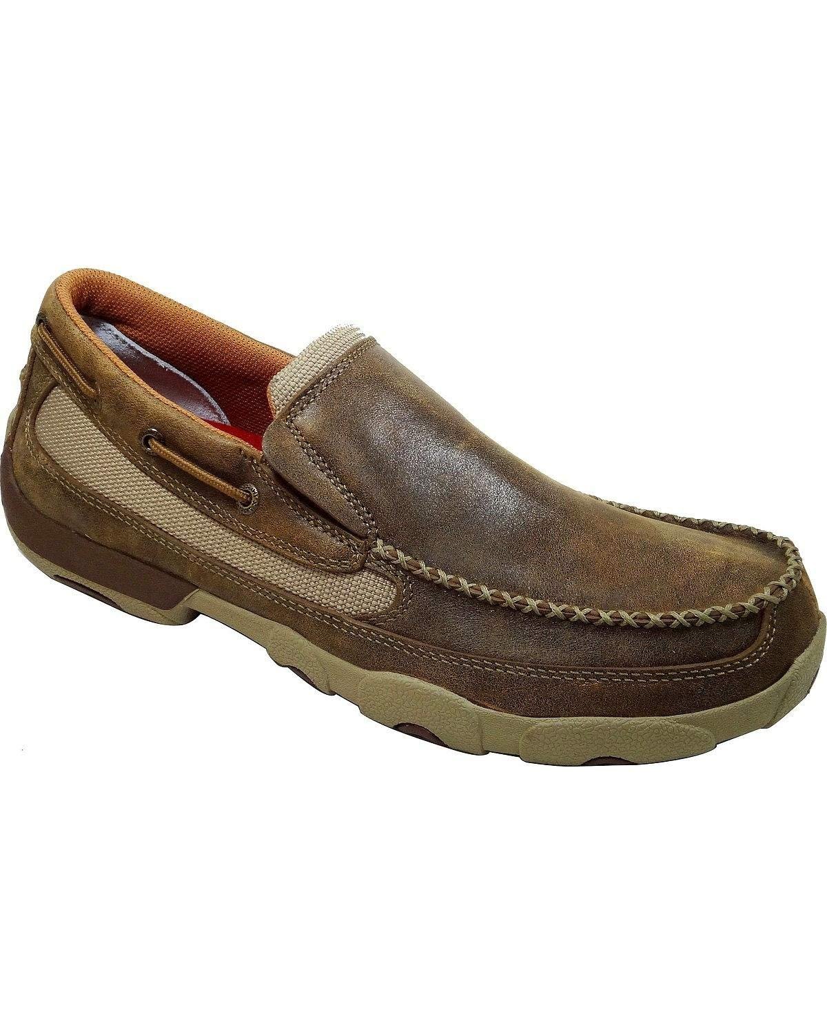 Twisted X Men's Slip-On Driving Moc in Bomber