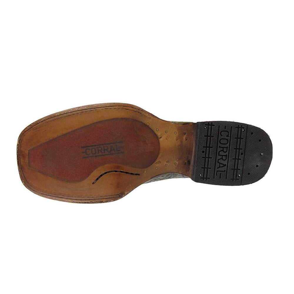 
                  
                    Outsole of Corral Boots Men's Hand Tooled Square Toe Cowboy Boot
                  
                
