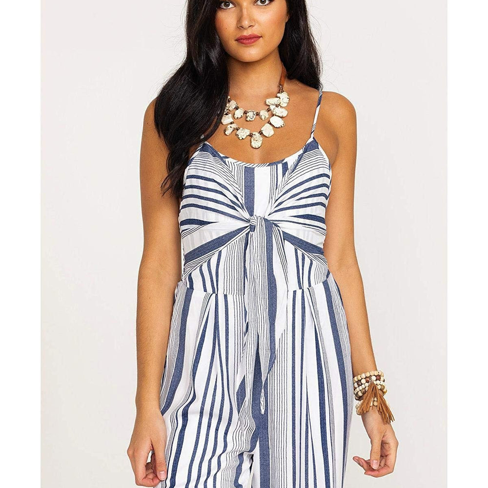
                  
                    Front View of Women's Wrangler Striped Jumpsuit
                  
                
