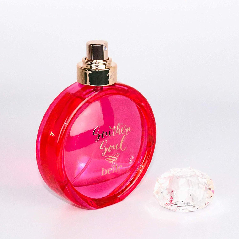 
                  
                    Side Angled View of Tru Western Women's Southern Soul Belle Perfume Bottle With Cap Removed
                  
                