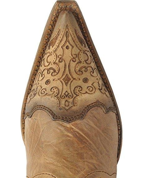 
                  
                    Close-up of Toe Box of Corral Boots Women's Floral Embroidery Pointed Toe Western Boot
                  
                