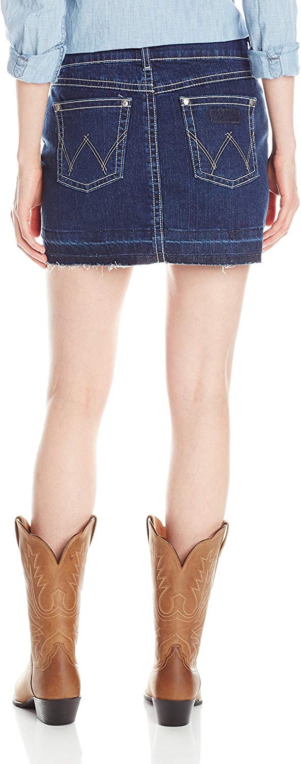 Back of Women's Wrangler Retro Mae Patch Skirt