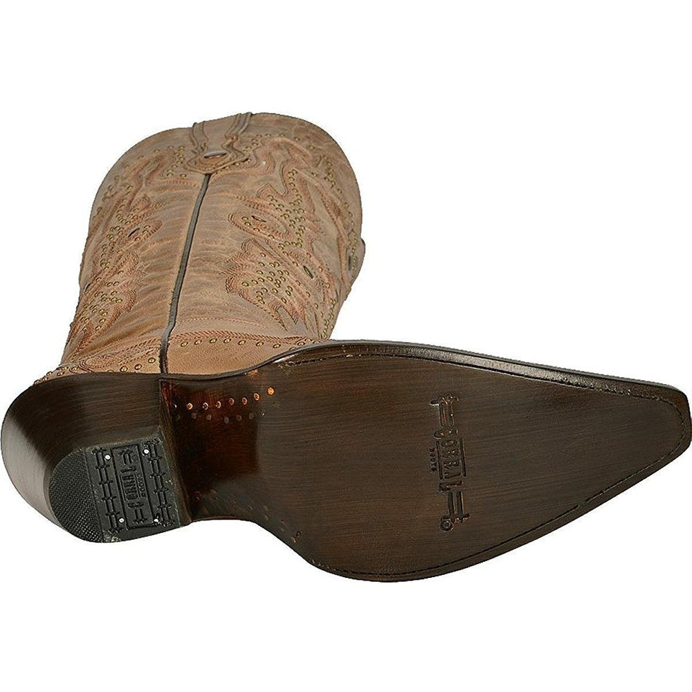 
                  
                    Outsole of Corral Boots Women's Bone Studded Snip Toe Western Boot
                  
                