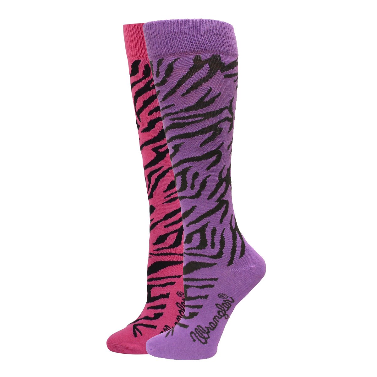 Colors of Women's Wrangler Zebra Print Boot Socks