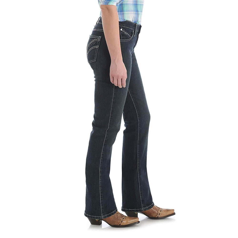 
                  
                    Alternative Side Seam View of Women's Wrangler Ultimate Riding Q-Baby Mid Rise Bootcut Jeans
                  
                