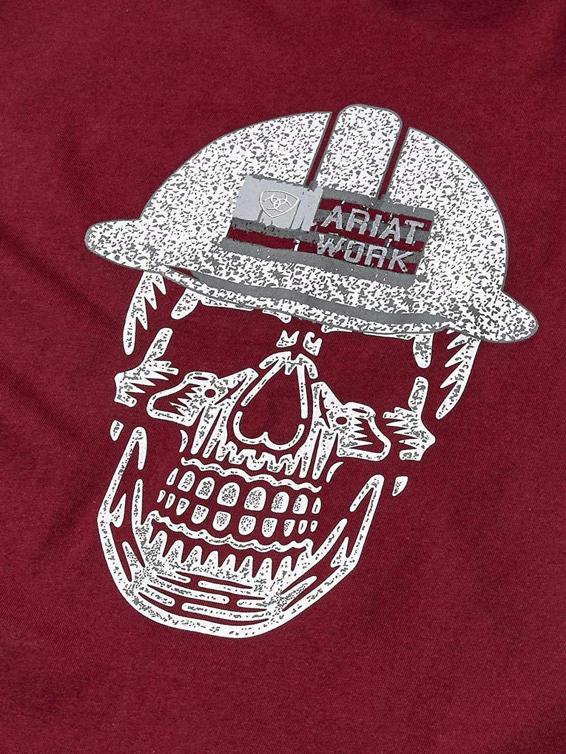 Skull Logo on Ariat Men's FR Roughneck Skull Logo T-Shirt