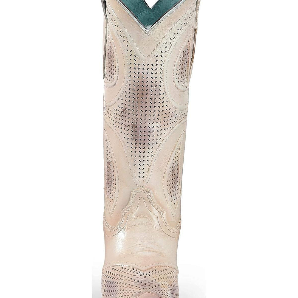 
                  
                    Front View of Corral Boots Women's Laser Cut Snip Toe Wedding Boot
                  
                