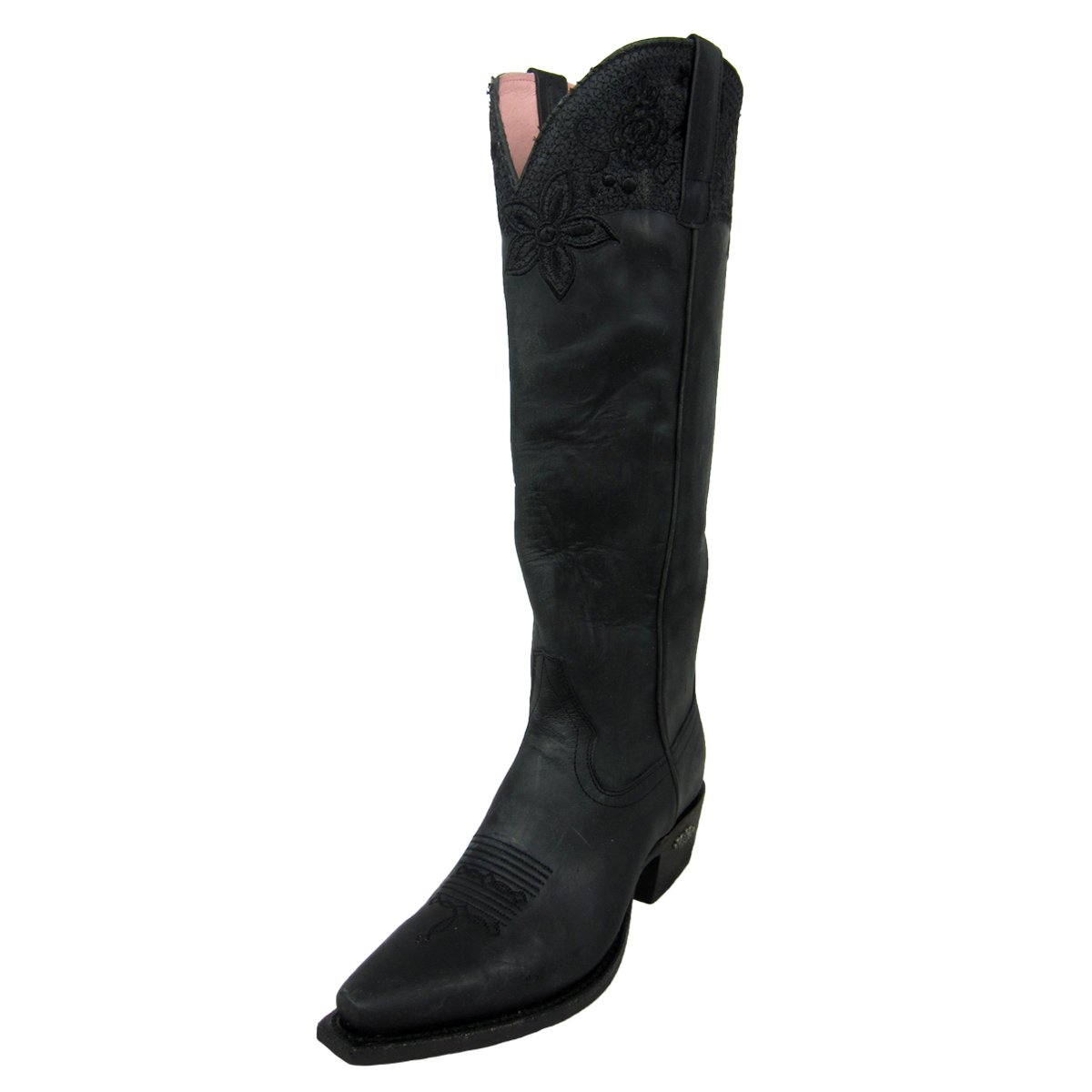 Miss Macie Women's Luna Embroidered Floral Black U6015-01