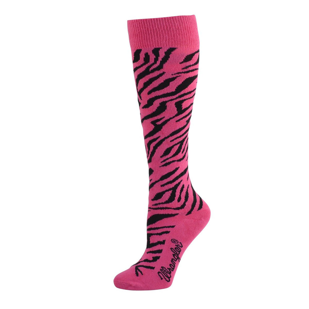 
                  
                    Fuchsia Women's Wrangler Zebra Print Boot Socks
                  
                