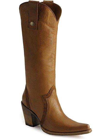 Corral Boots Women's Lizard Cuffed Snip Toe Western Boot, Tall Uncuffed Style