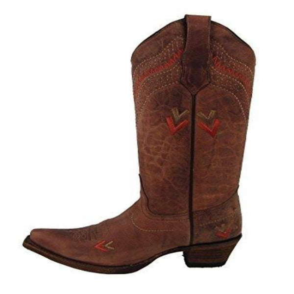 Side Profile of Circle G Women's Shedron Embroidered Western Boot