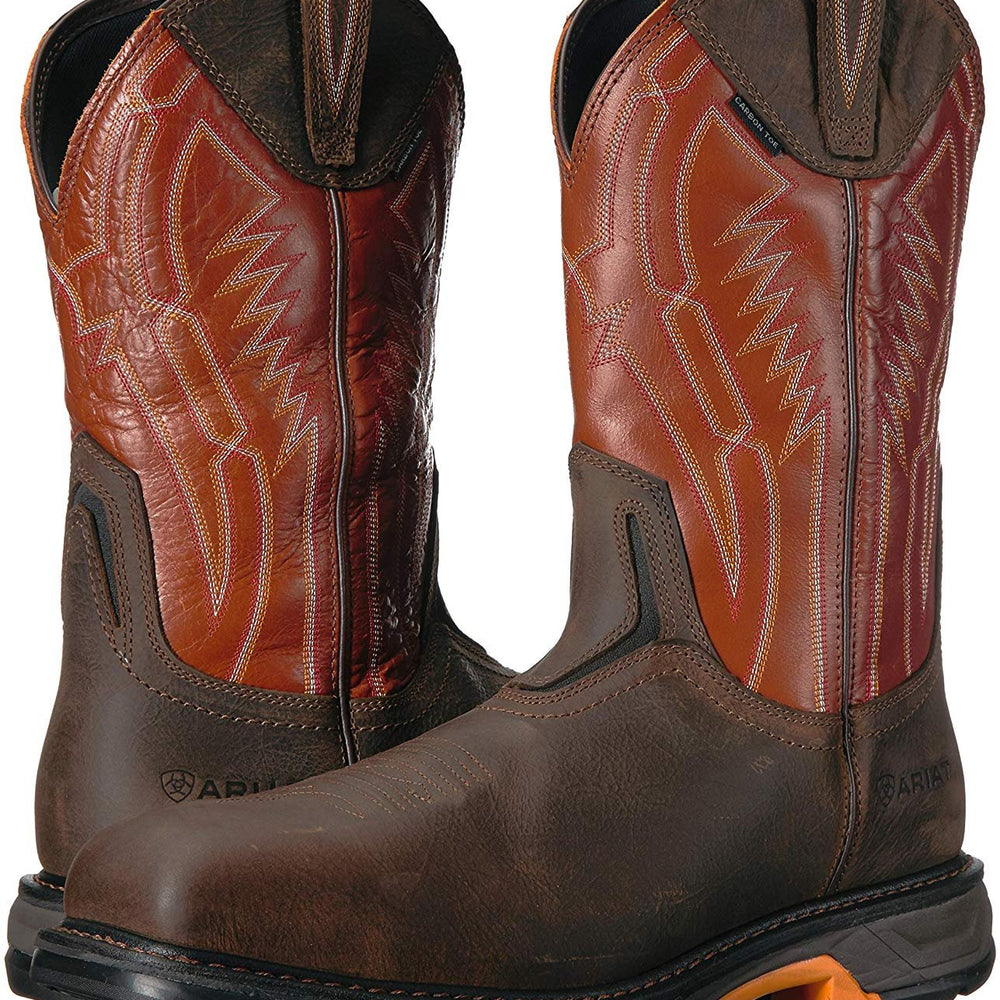 
                  
                    Pair of Ariat Men's WorkHog XT Dare Carbon Toe Work Boots in Rye Brown
                  
                