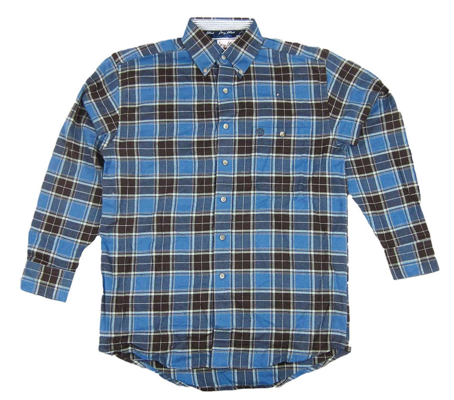 Front Flatlay of Men's Wrangler George Strait Long Sleeve Flannel Shirt
