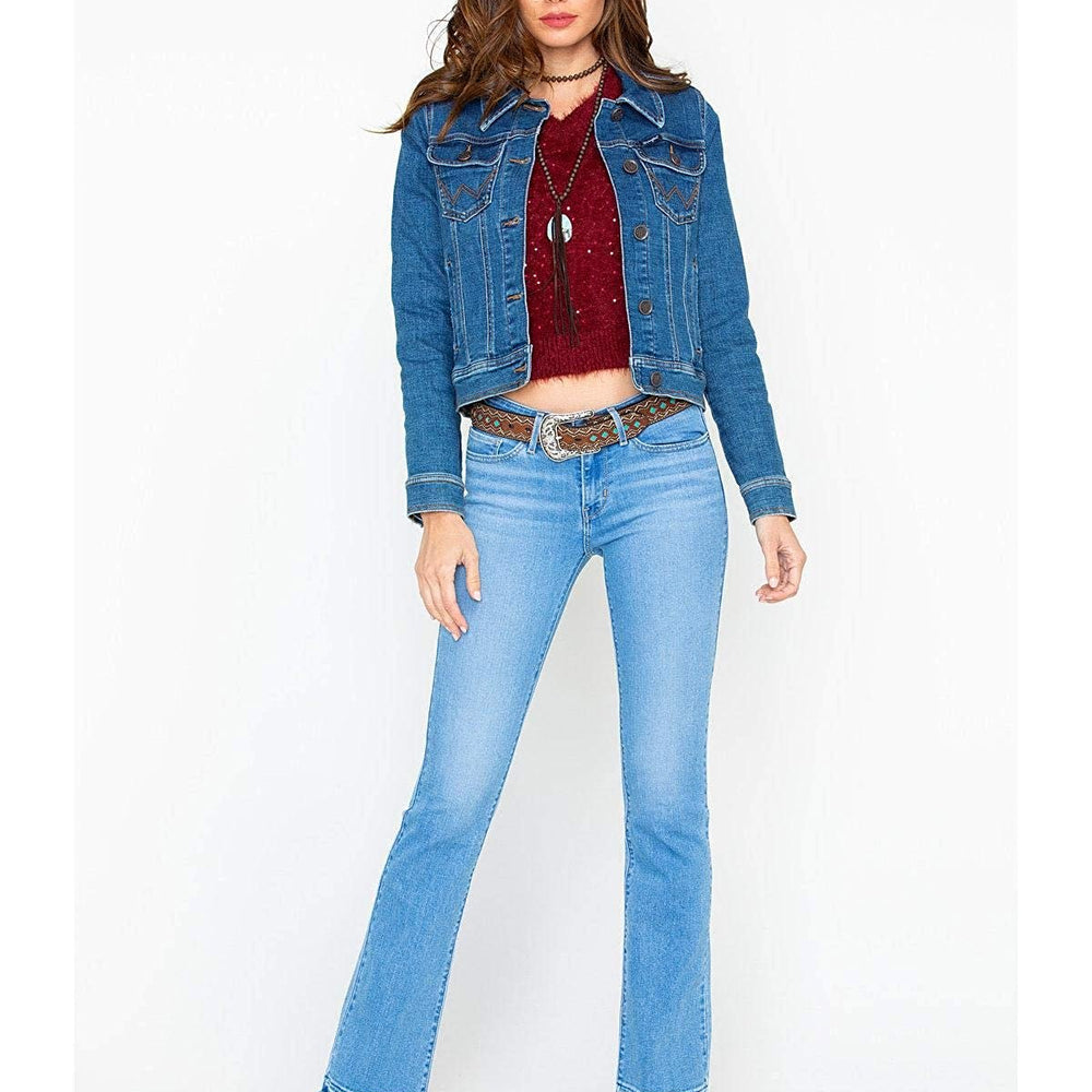 
                  
                    Woman Wearing Women's Wrangler Western Denim Jacket
                  
                