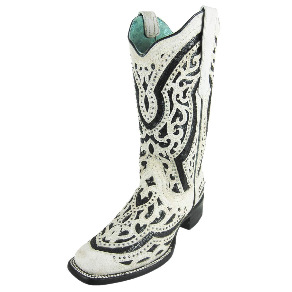 Corral Boots Women's Studded Sequin Inlay Western Boot