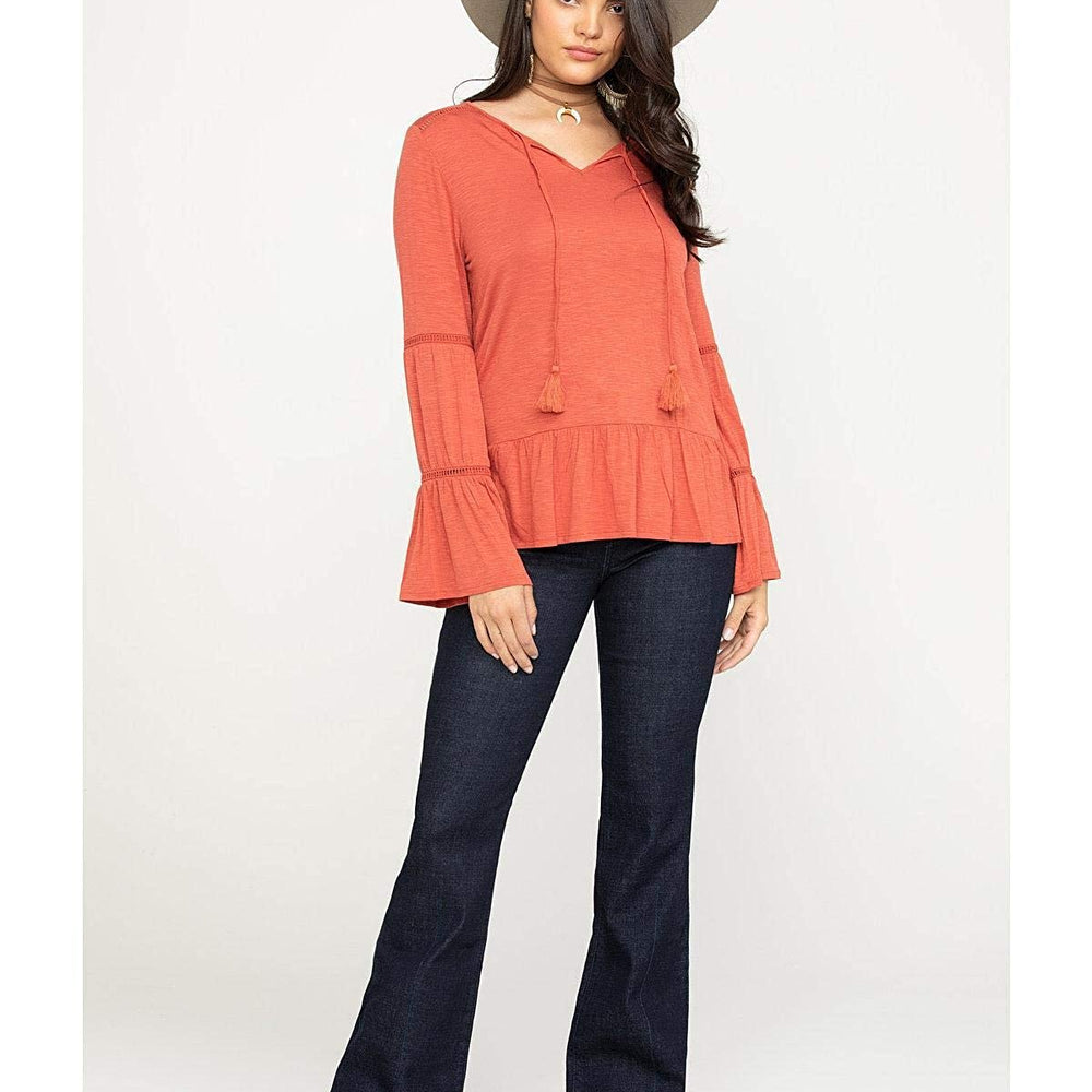 
                  
                    Woman Wearing Women's Wrangler Tiered Peasant Top
                  
                