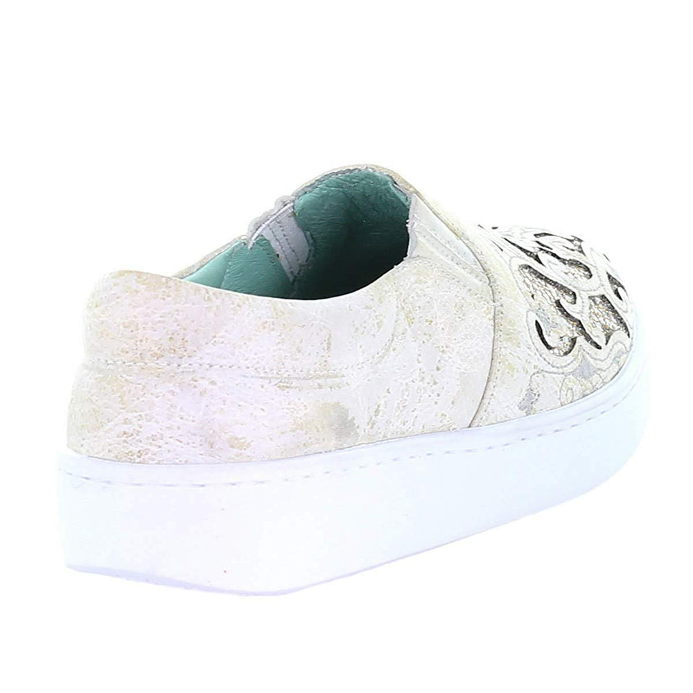 
                  
                    Back Angled View of Corral Boots Women's Floral Embroidered Glitter Inlay Sneaker
                  
                