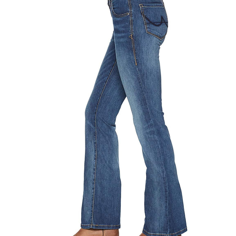 
                  
                    Side Profile of Ariat Women's Ultra Stretch Satin Stitch Demi Boot Cut Jeans
                  
                
