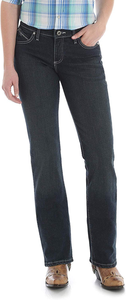 
                  
                    Alternative Front View of Women's Wrangler Ultimate Riding Q-Baby Mid Rise Bootcut Jeans
                  
                
