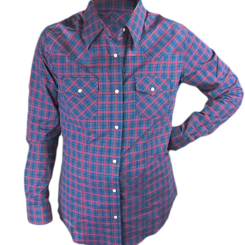 
                  
                    Front of Women's Wrangler Long Sleeve Checkered Shirt
                  
                