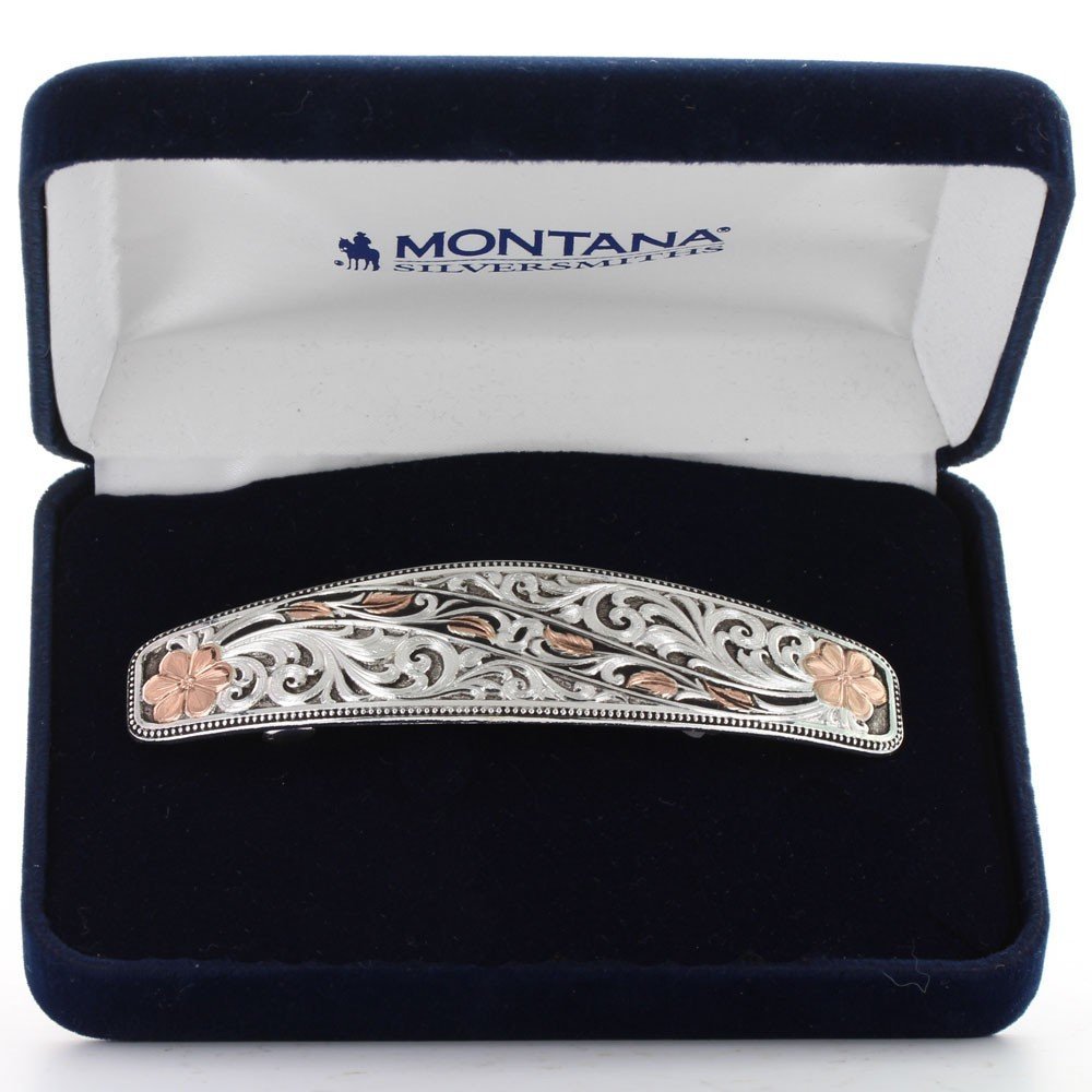 Montana Silversmiths Women's Winding Leaves in Fall Barrette in Gift Box