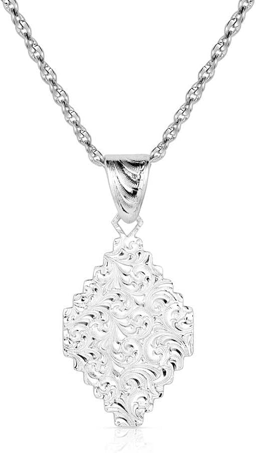 Back of Montana Silversmiths Women's Diamond of the West Turquoise Necklace