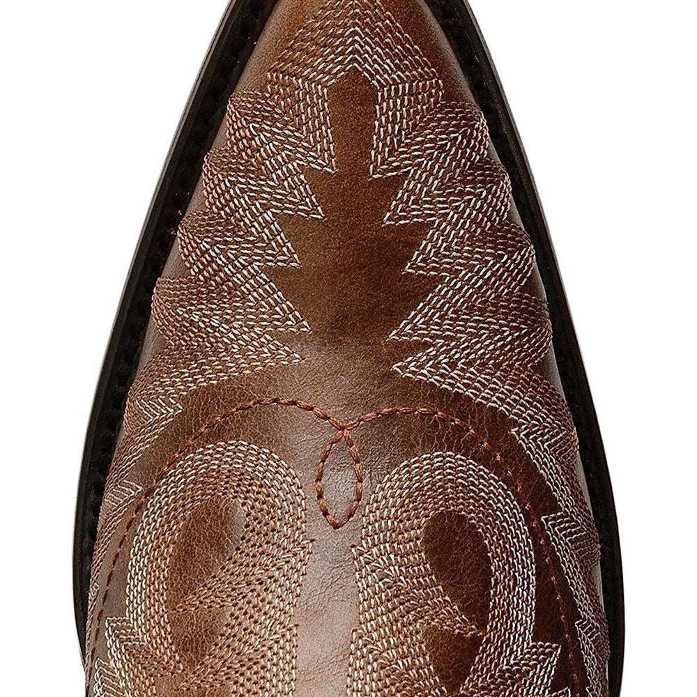 
                  
                    Close-up of Toe Box of Corral Boots Women's Picasso Cognac Snip Toe Western Boot
                  
                