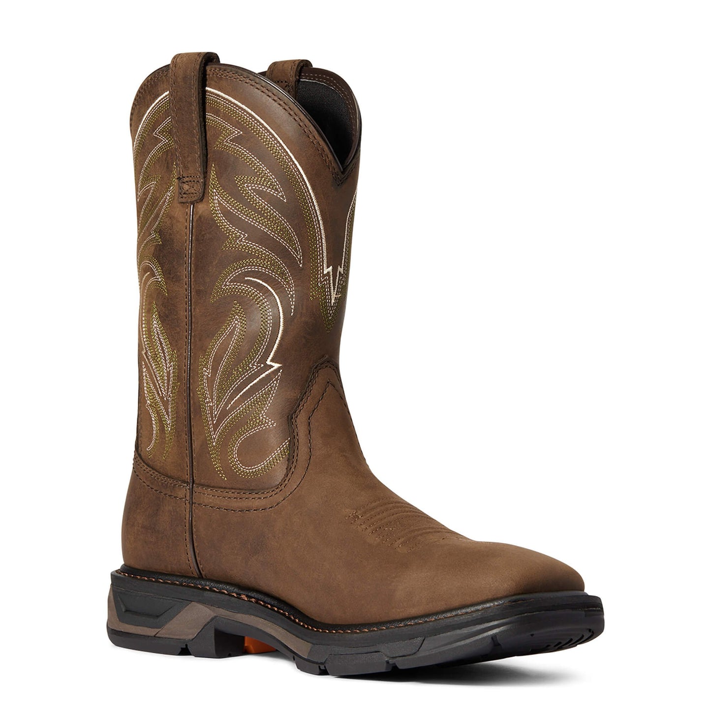 Front Angled View of Ariat Men's WorkHog XT Cottonwood Work Boot