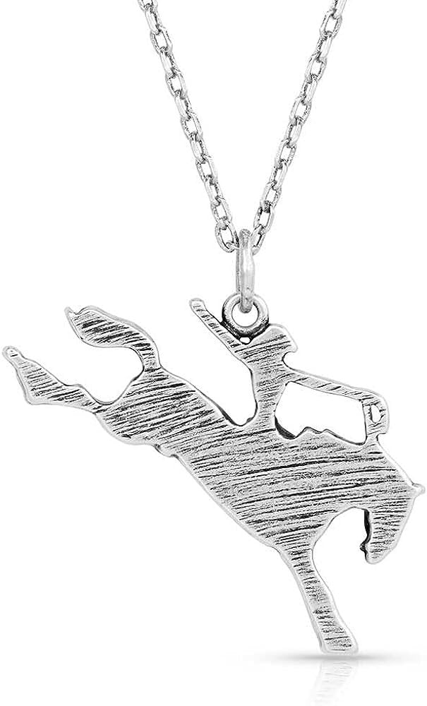 
                  
                    Back of Montana Silversmiths Men's Bronc Rider Pendant Necklace
                  
                