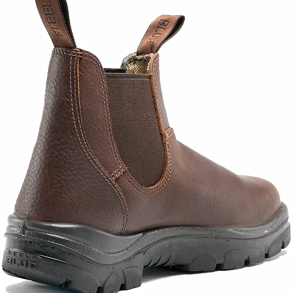 
                  
                    Angled Back View of Steel Blue Hobart - Romeo Work Boot in Oak
                  
                