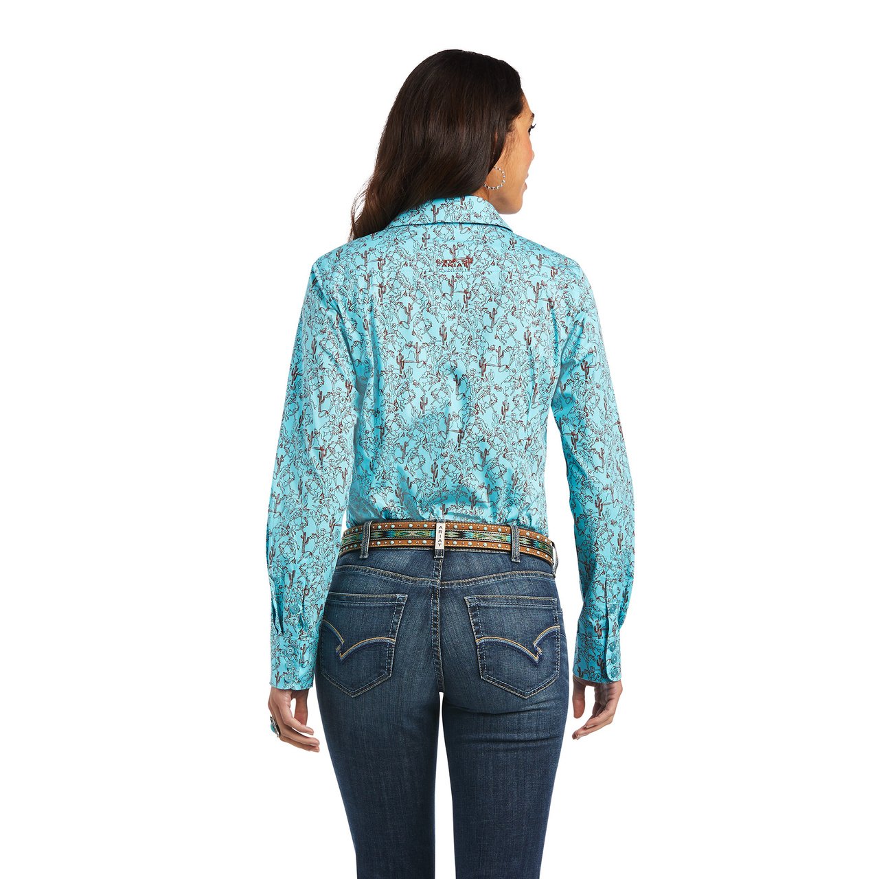 Back of Ariat Women's Kirby Stretch Long Sleeve Shirt