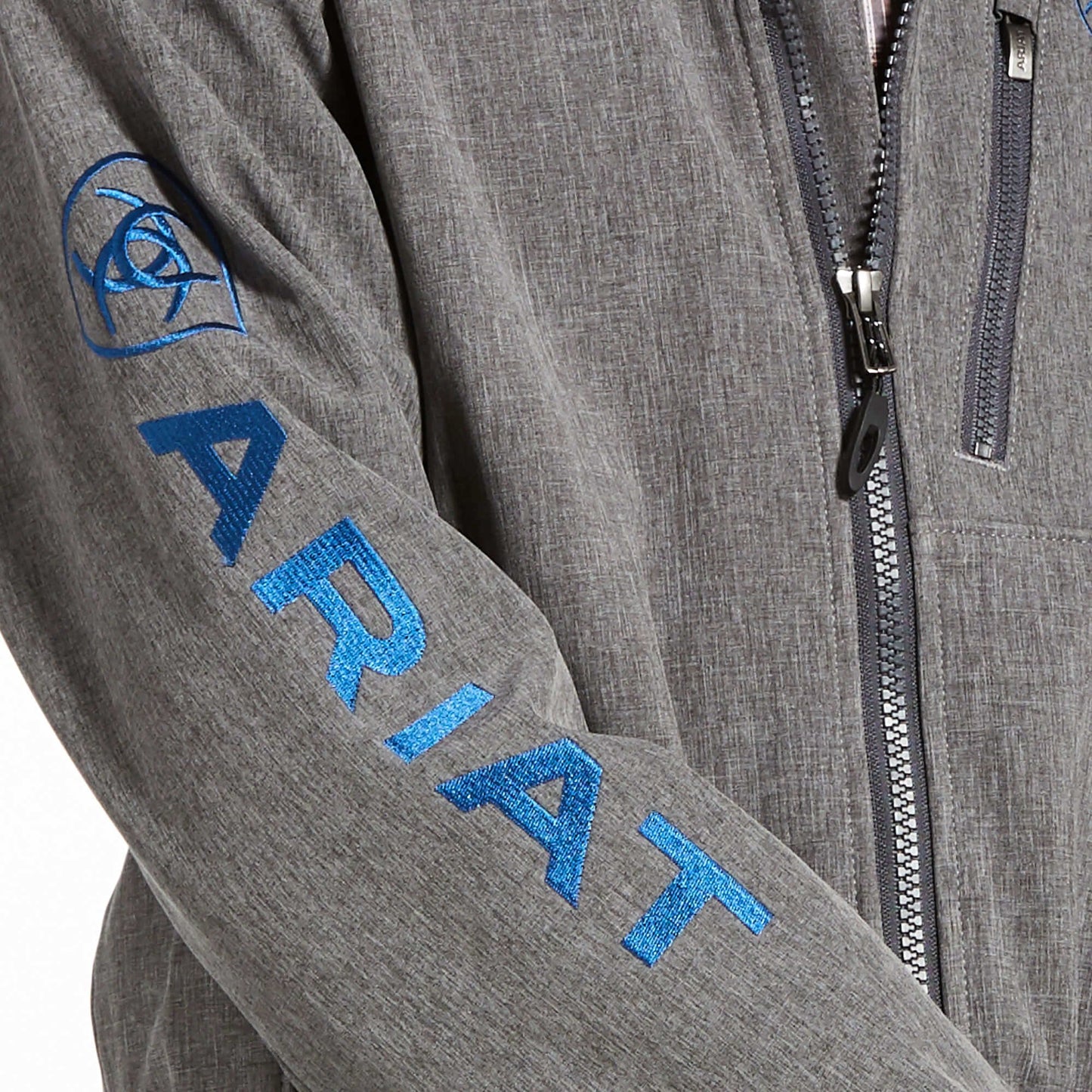 Logo on Sleeve of Ariat Boys' Logo 2.0 Softshell Jacket