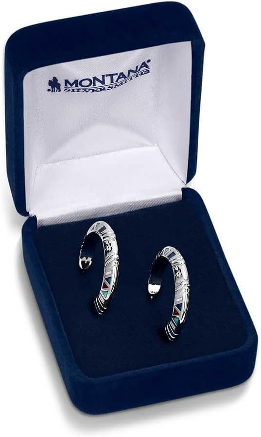 
                  
                    Montana Silversmiths Women's Hidden Mosaic Hoop Earrings in Gift Box
                  
                