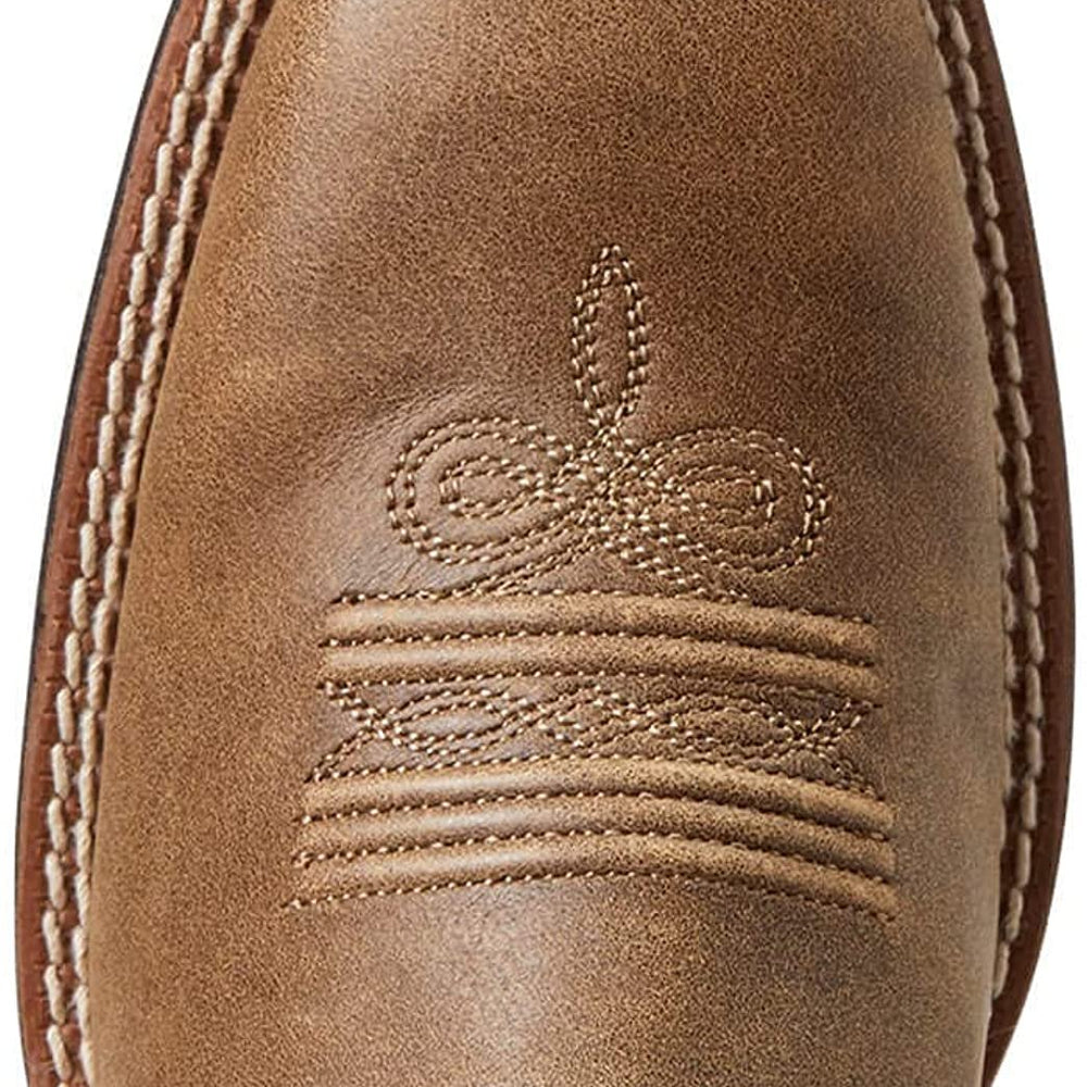 
                  
                    Toe Box of Ariat Women's Round Up Wide Square Toe Western Boot in Brown Bomber
                  
                