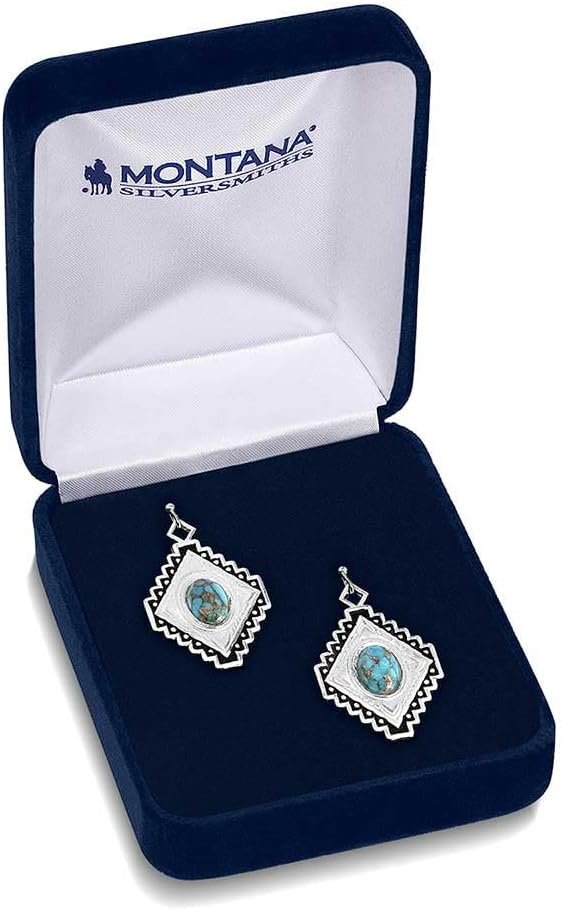 
                  
                    Montana Silversmiths Women's Diamond of the West Turquoise Earrings in Gift Box
                  
                