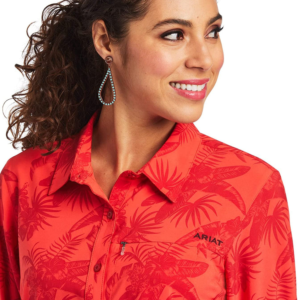 Close-up of Ariat Women's VentTEK Stretch Long Sleeve Shirt