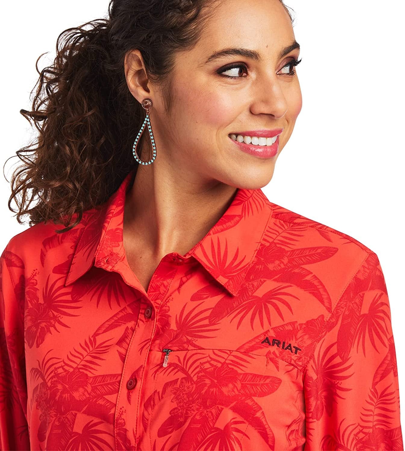 Close-up of Ariat Women's VentTEK Stretch Long Sleeve Shirt