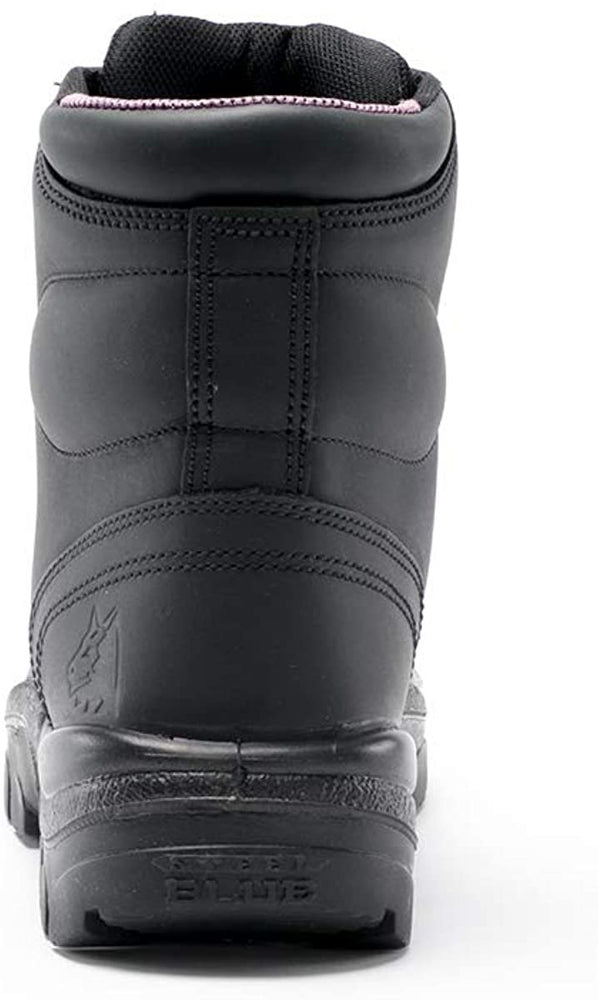 
                  
                    Back of Steel Blue Argyle Ladies Safety Boot in Black
                  
                