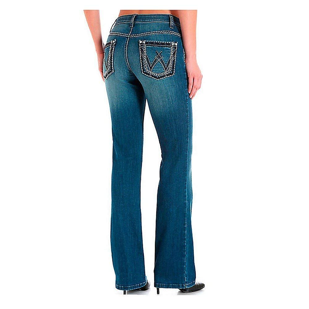 Back of Women's Wrangler Ultimate Riding Shiloh Low Rise Bootcut Jeans