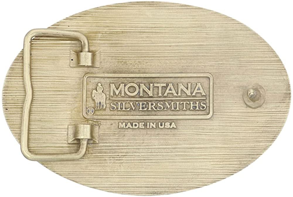 Back of Montana Silversmiths Soaring Eagle Arms Attitude Belt Buckle
