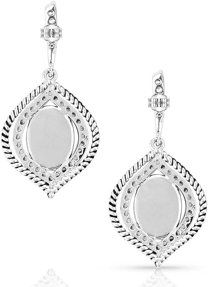 Back of Montana Silversmiths Women's Sparkling Desert Skies Turquoise Earrings